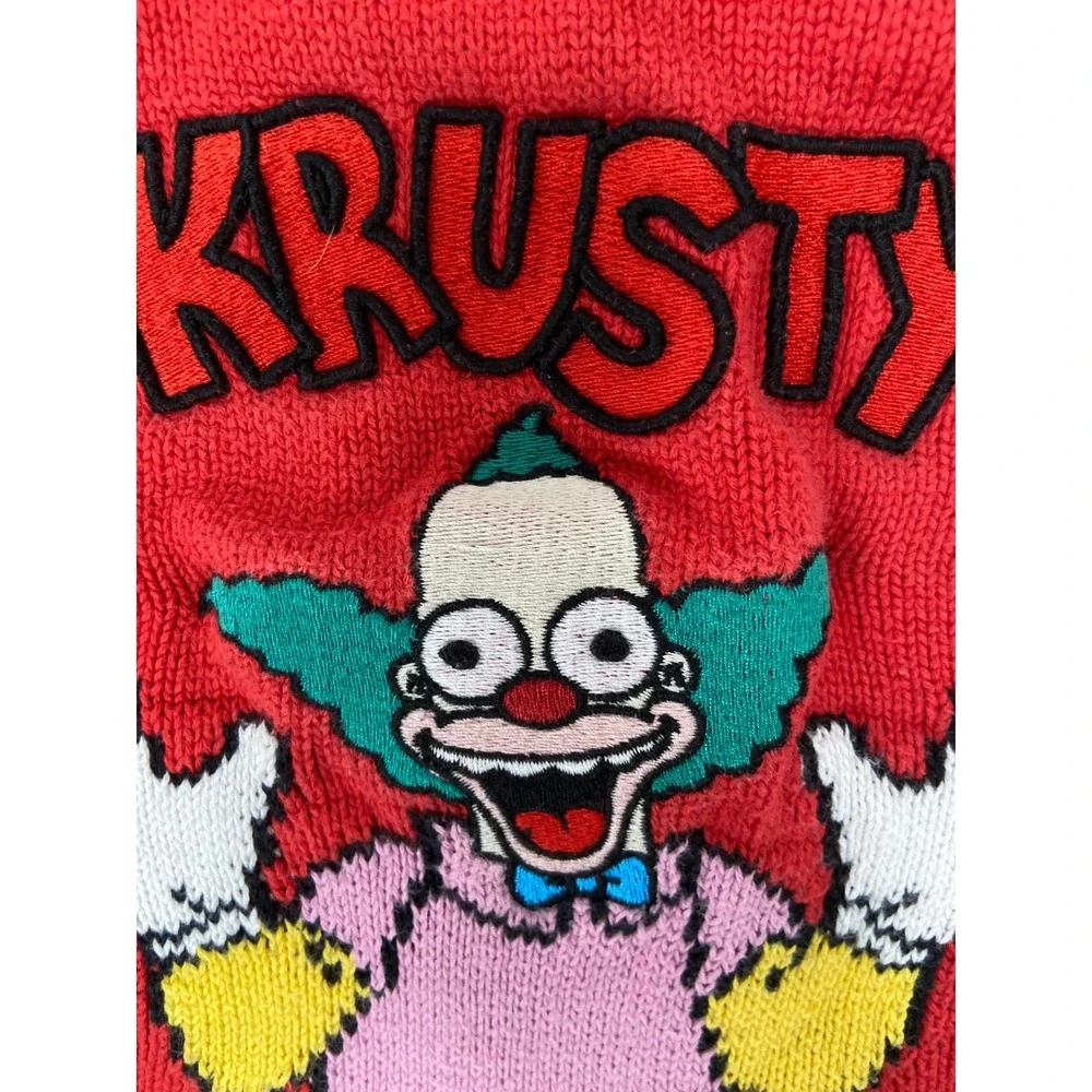 Zara Kids The Simpsons Krusty the Clown Red Knit Sweater Size 9-10 Years 140 CM